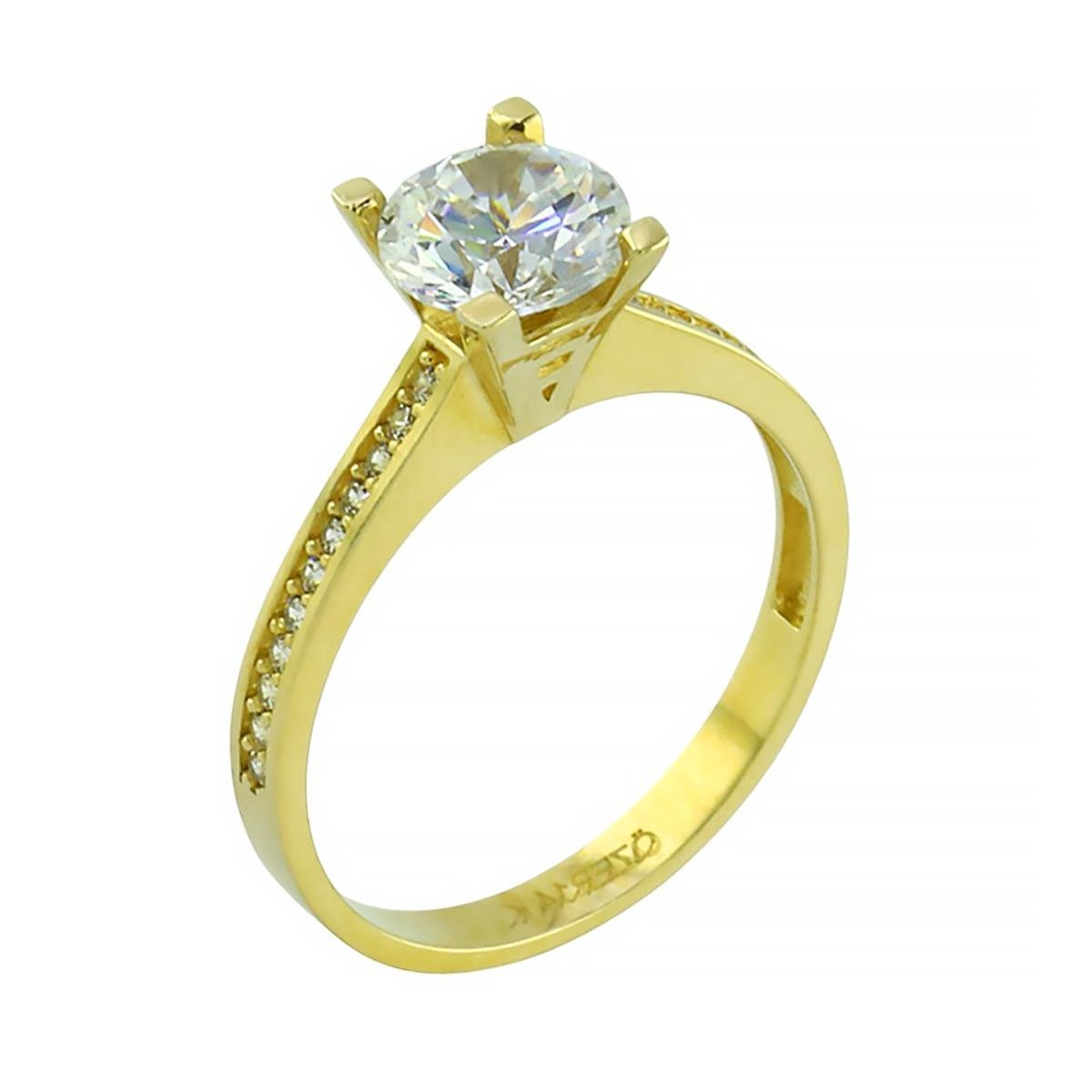 14 Ayar Altın Tektaş Yüzük  -  0202340