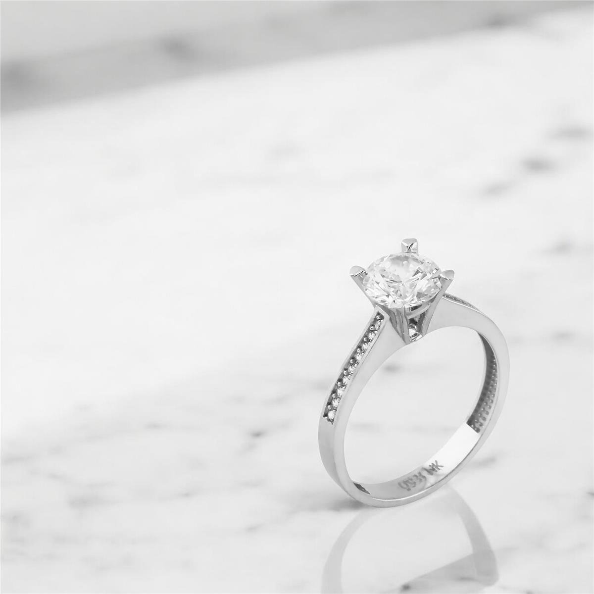 14 Ayar Altın Tektaş Yüzük  -  0202359