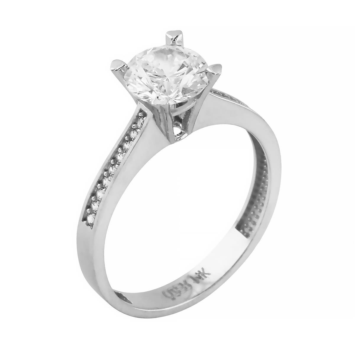 14 Ayar Altın Tektaş Yüzük  -  0202359