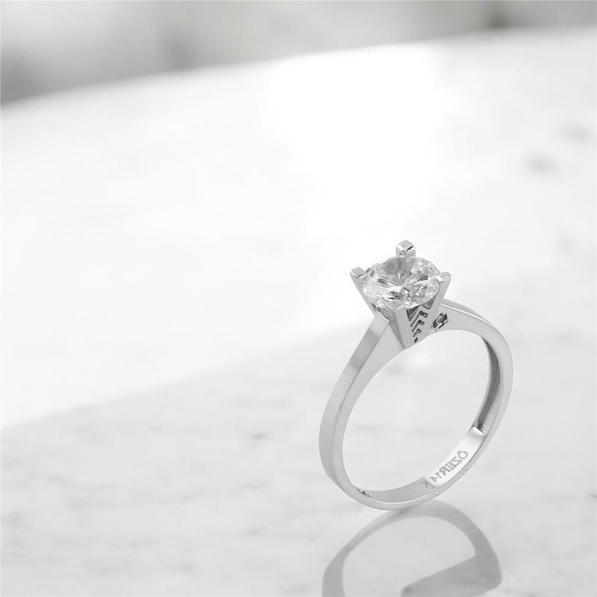 14 Ayar Altın Tektaş Yüzük  -  0202362