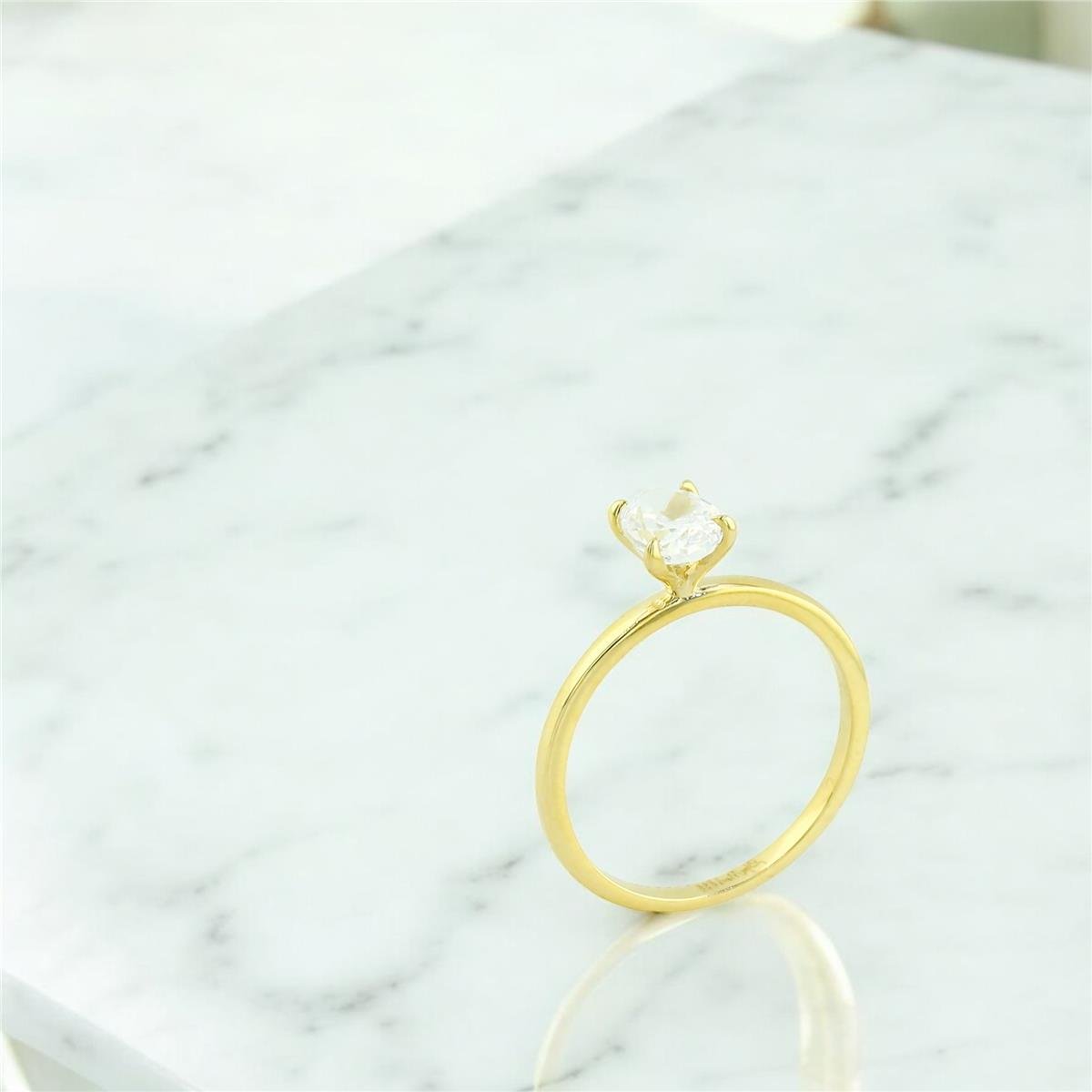 14 Ayar Altın Tektaş Yüzük  -  0205159