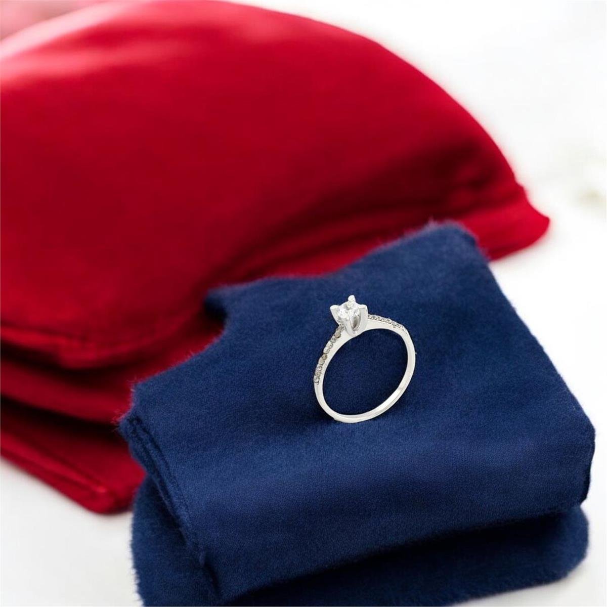 14 Ayar Altın Tektaş Yüzük  -  F003854