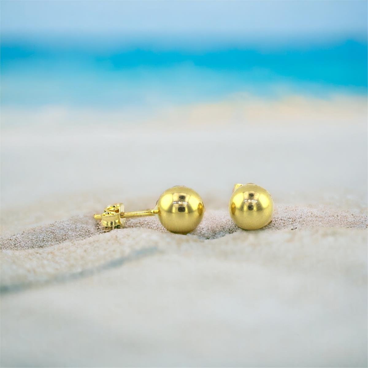 14 Ayar Altın Top Küpe  -  0175618