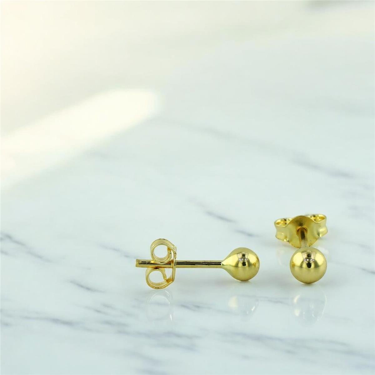 14 Ayar Altın Top Küpe  -  0201467