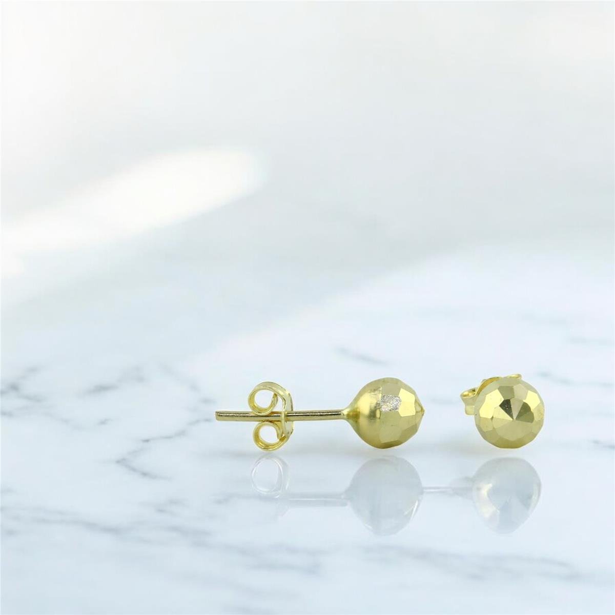 14 Ayar Altın Top Küpe  -  0201488