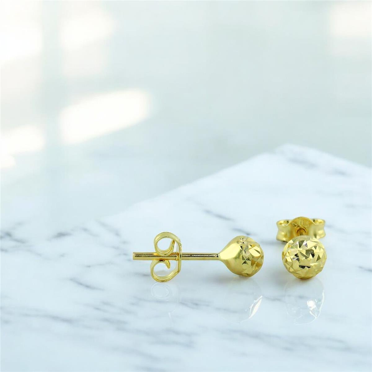 14 Ayar Altın Top Küpe  -  0201497