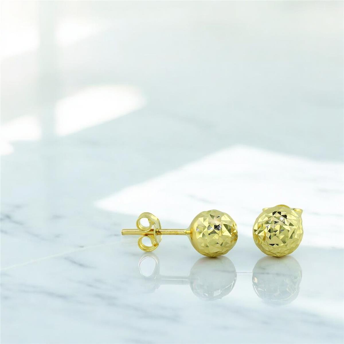 14 Ayar Altın Top Küpe  -  0201510