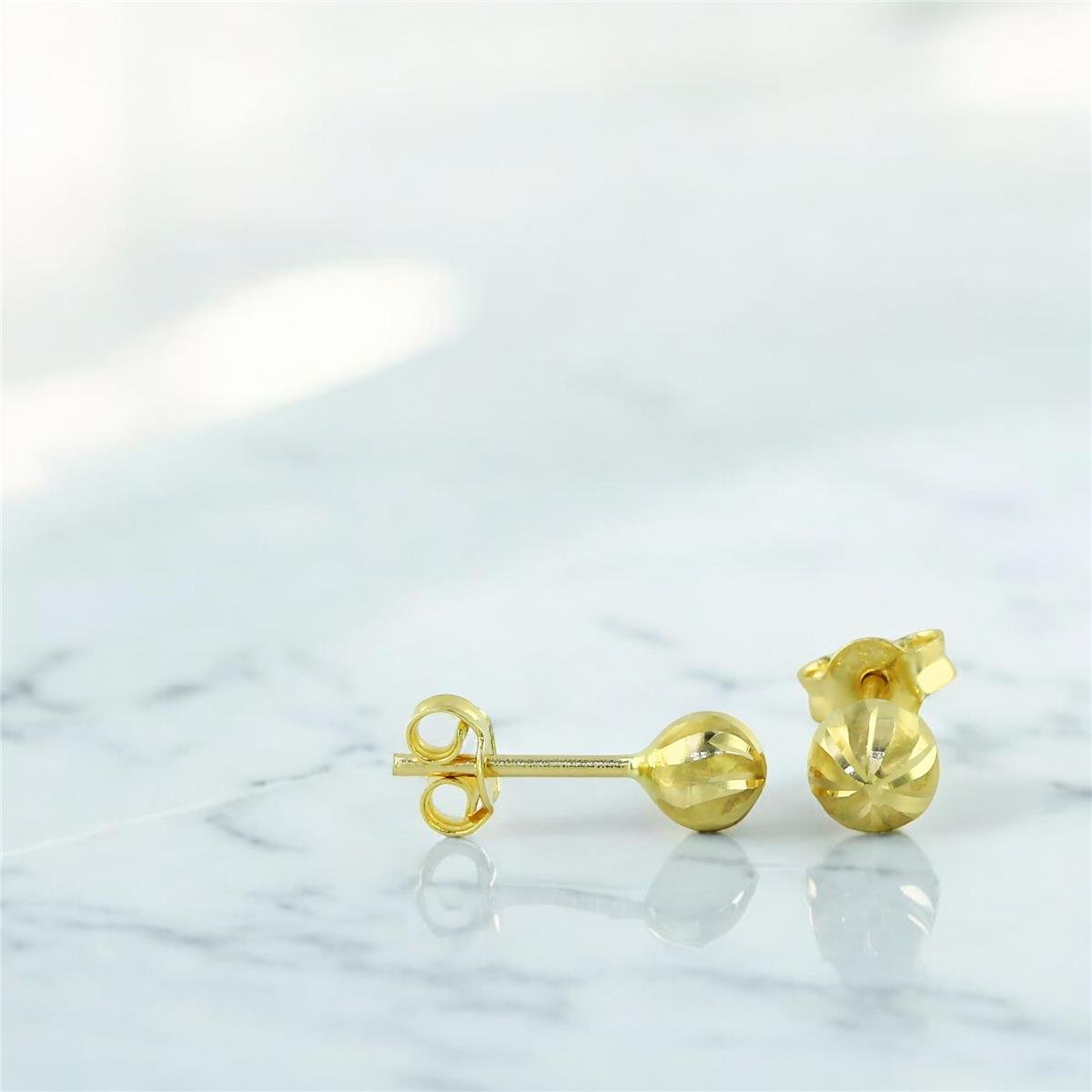 14 Ayar Altın Top Küpe  -  0201519