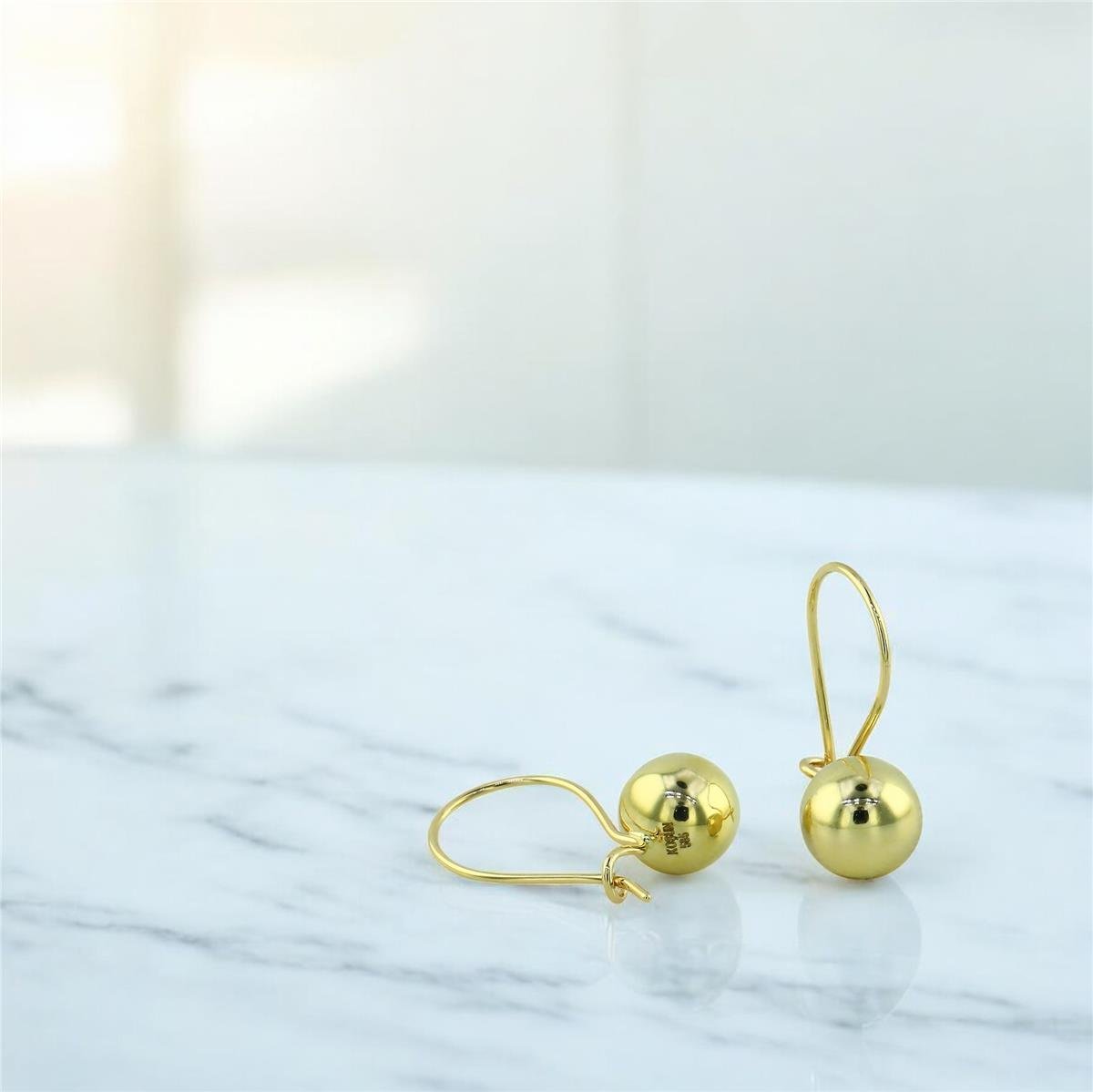 14 Ayar Altın TopLU Küpe  -  0201465