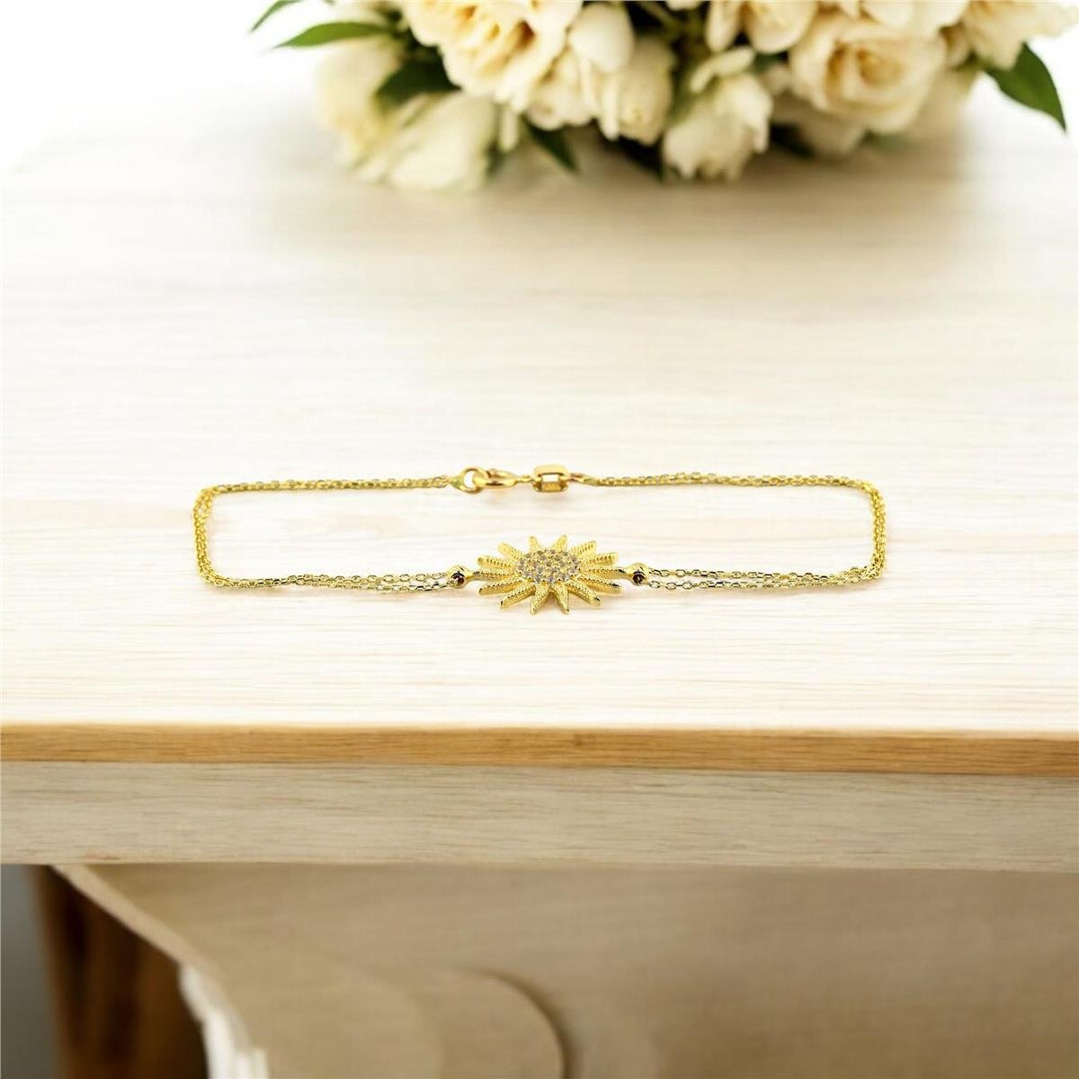 14 Ayar Altın Yıldızlı Bileklik  -  0192191