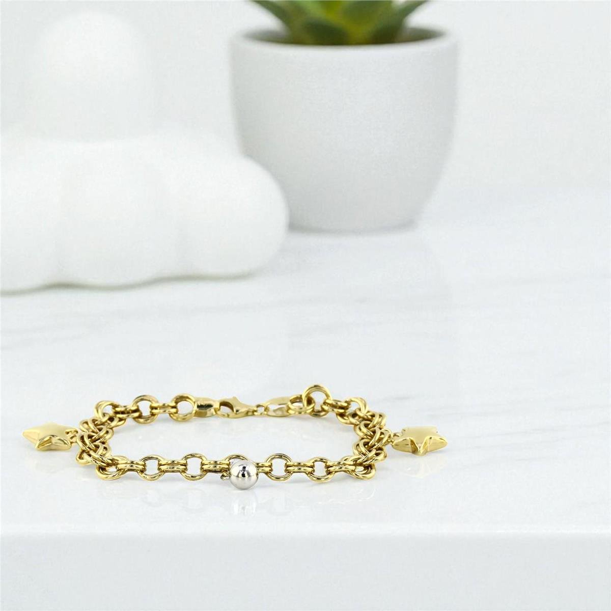 14 Ayar Altın Yıldızlı Bileklik  -  0199184