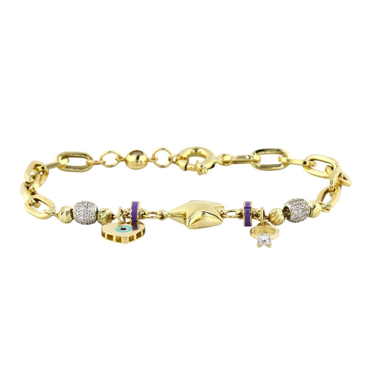 14 Ayar Altın Yıldızlı Bileklik  -  0199199