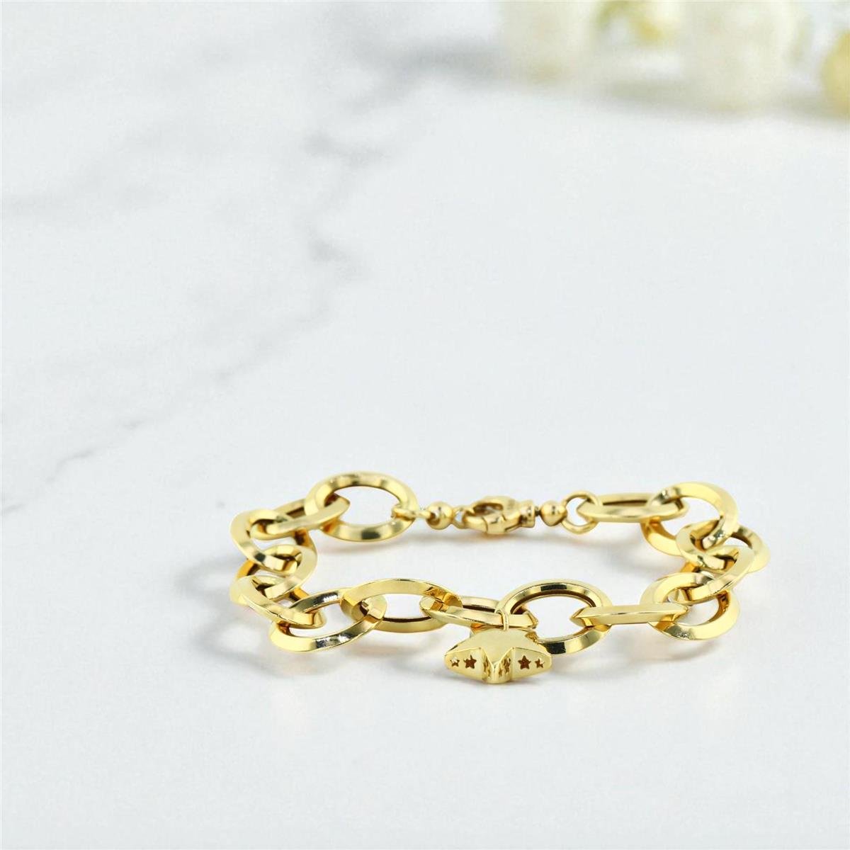 14 Ayar Altın Yıldızlı Bileklik  -  0199218