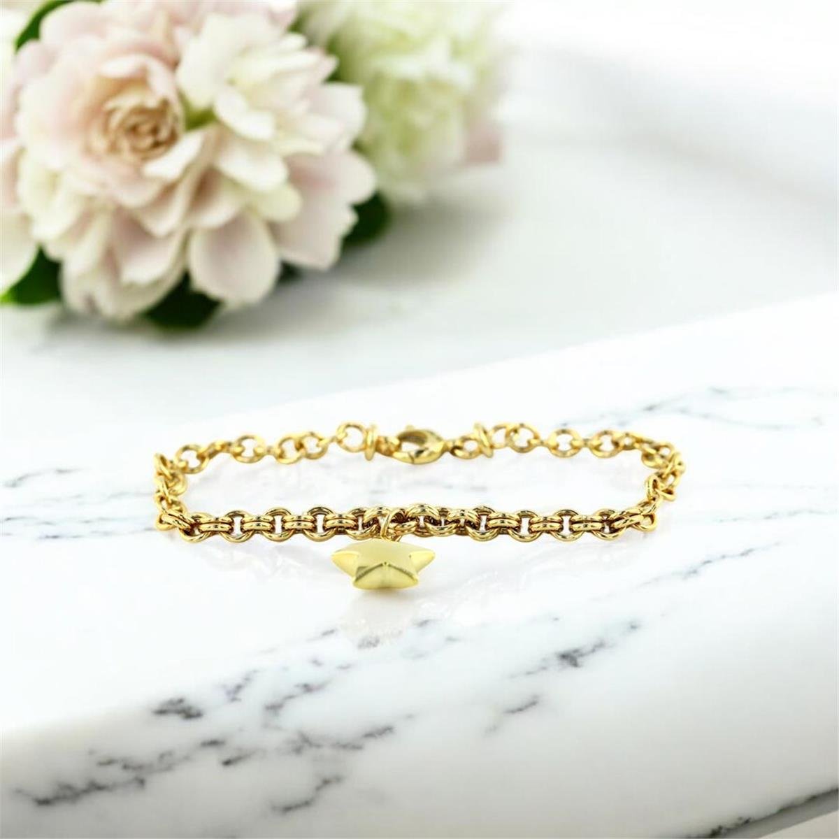 14 Ayar Altın Yıldızlı Bileklik  -  0200949