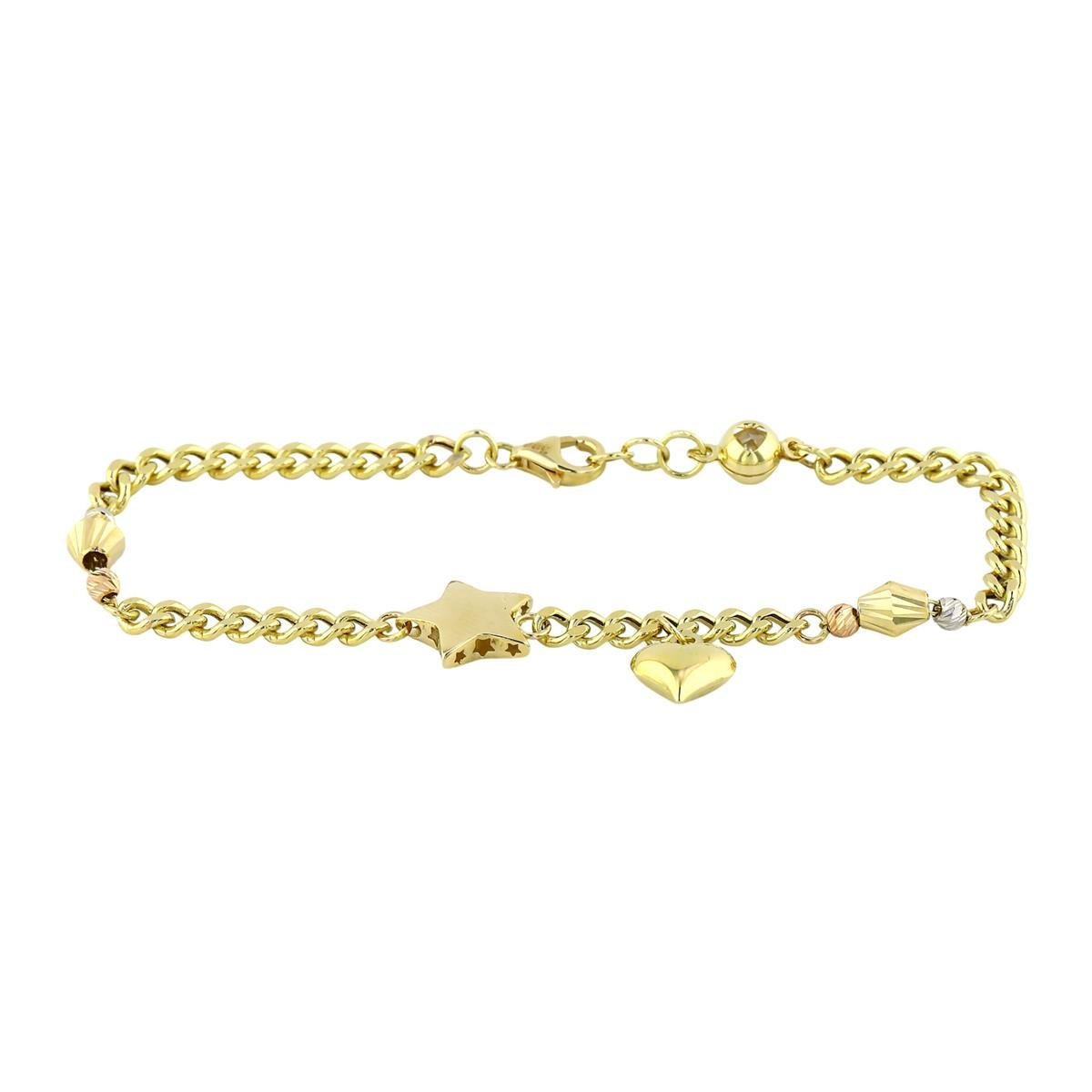 14 Ayar Altın Yıldızlı Bileklik  -  0201126