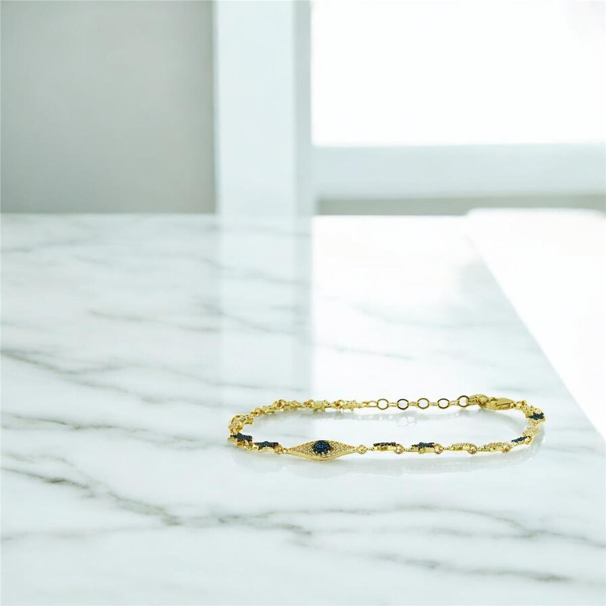 14 Ayar Altın Yıldızlı Bileklik  -  0203718