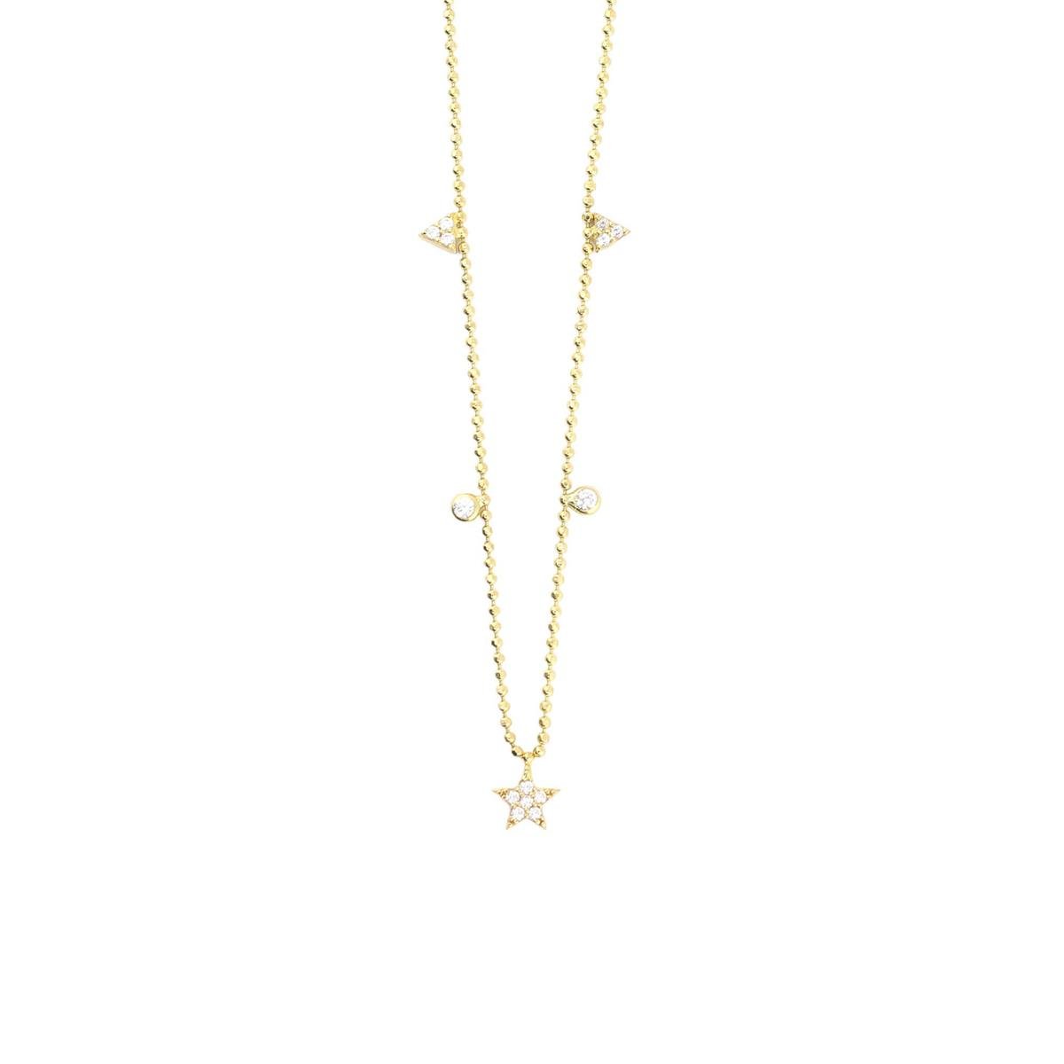 14 Ayar Altın Yıldızlı Kolye  -  0178428