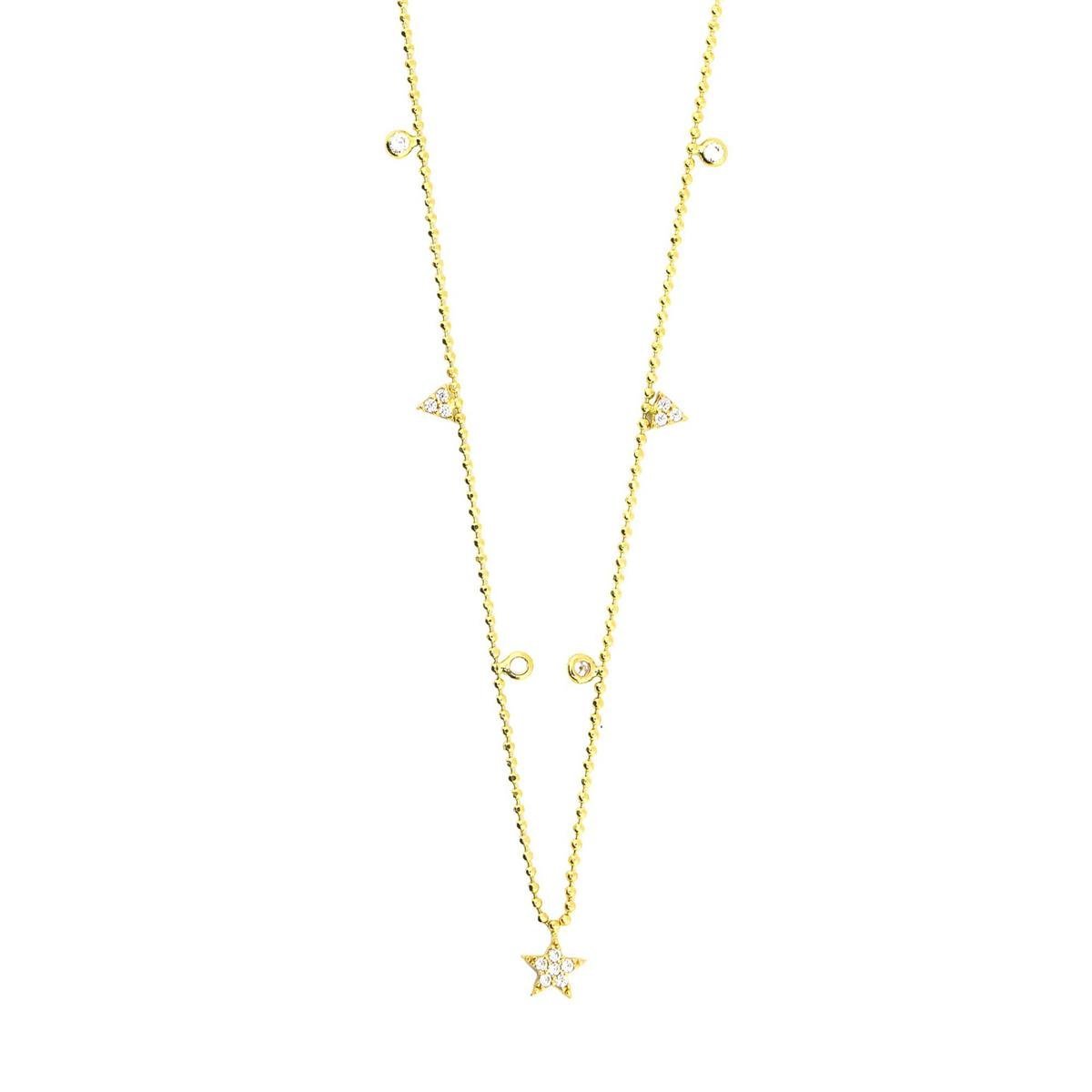 14 Ayar Altın Yıldızlı Kolye  -  0183060