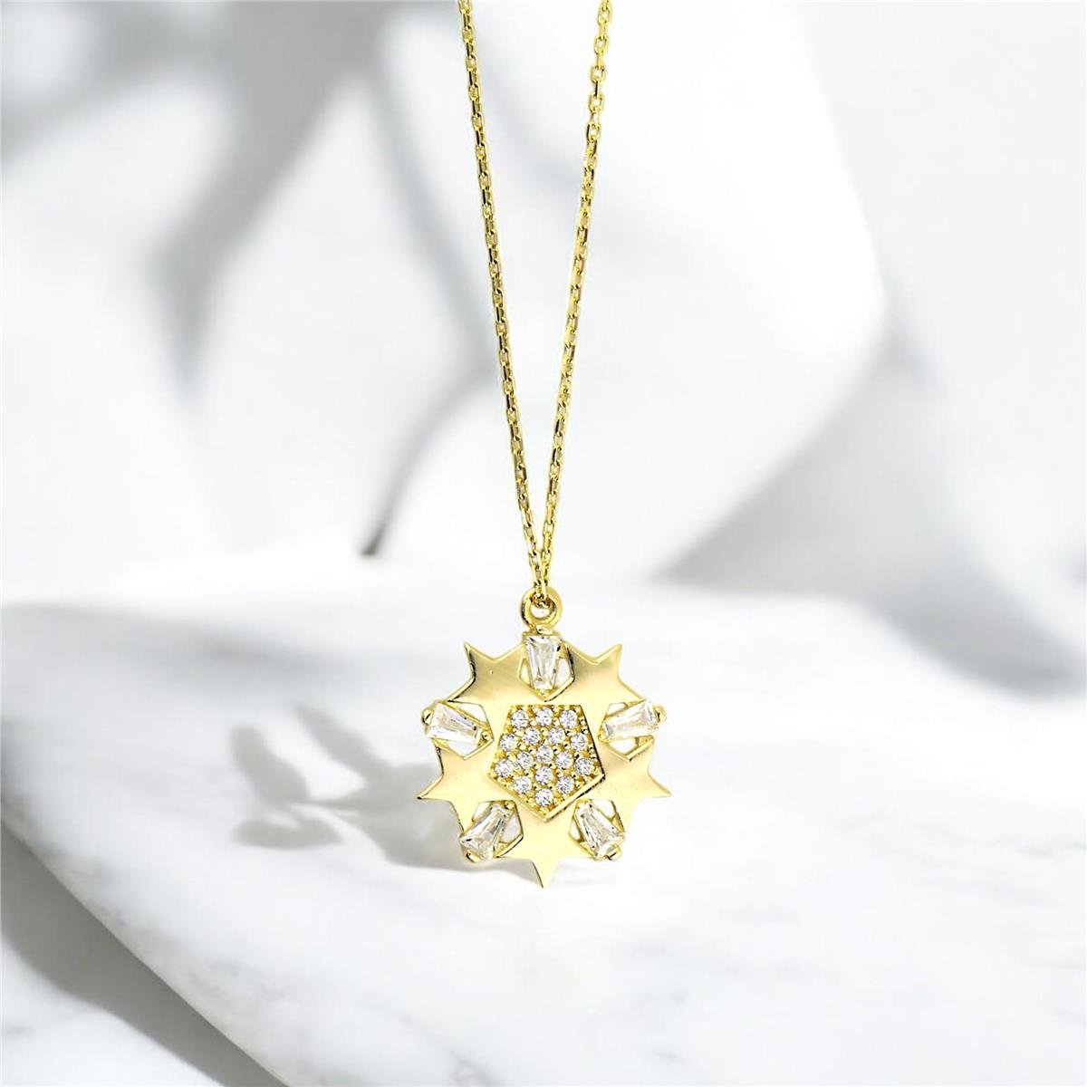 14 Ayar Altın Yıldızlı Kolye  -  0192175