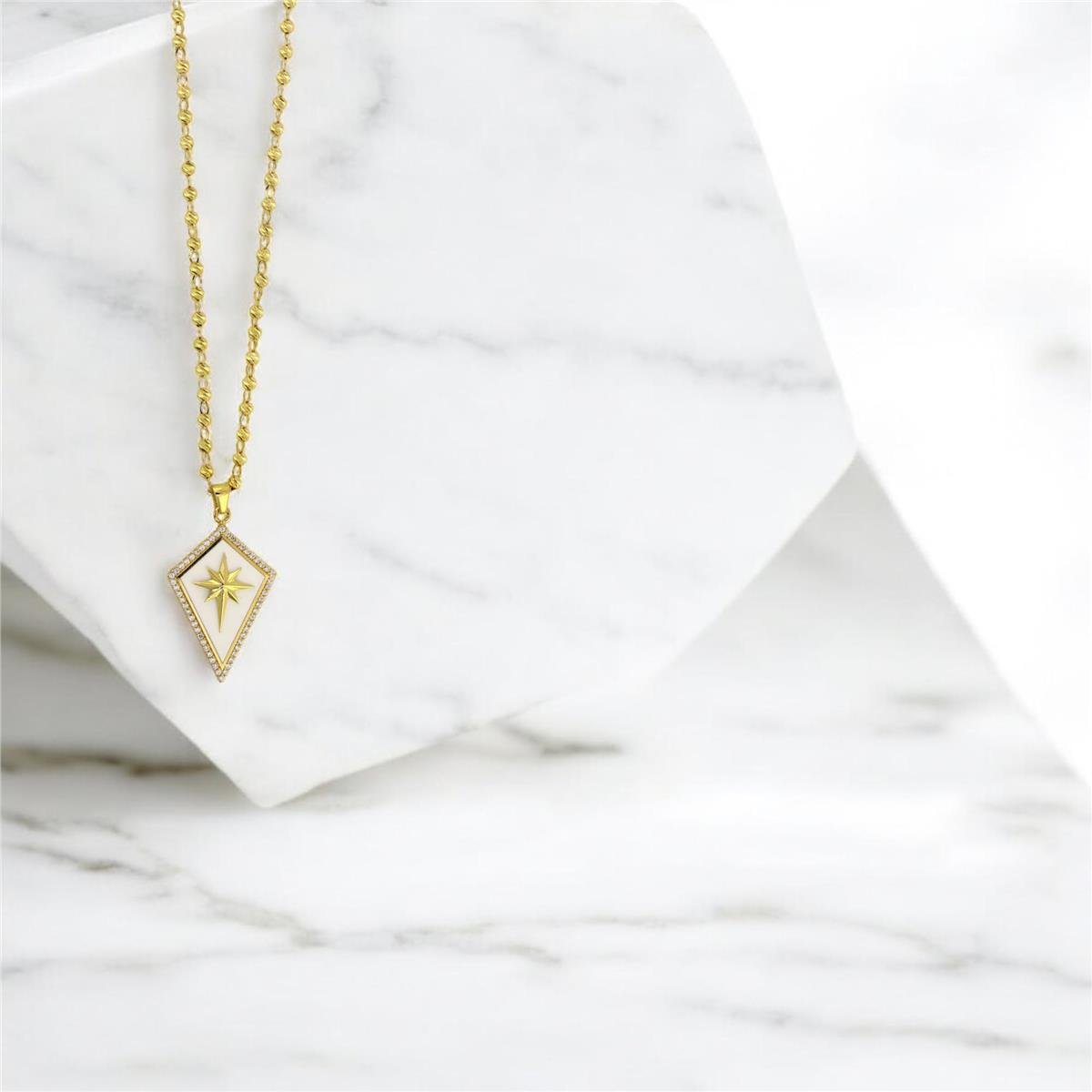 14 Ayar Altın Yıldızlı Kolye  -  0192623