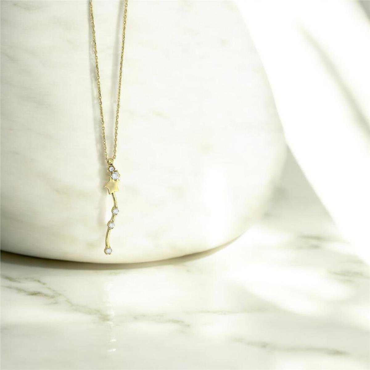 14 Ayar Altın Yıldızlı Kolye  -  0201254