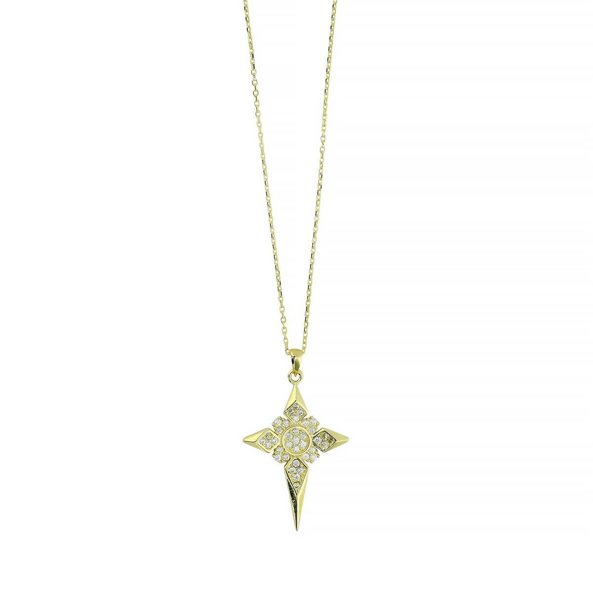 14 Ayar Altın Yıldızlı Kolye  -  0201256