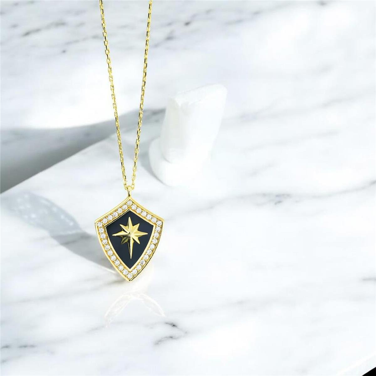 14 Ayar Altın Yıldızlı Kolye  -  0201776