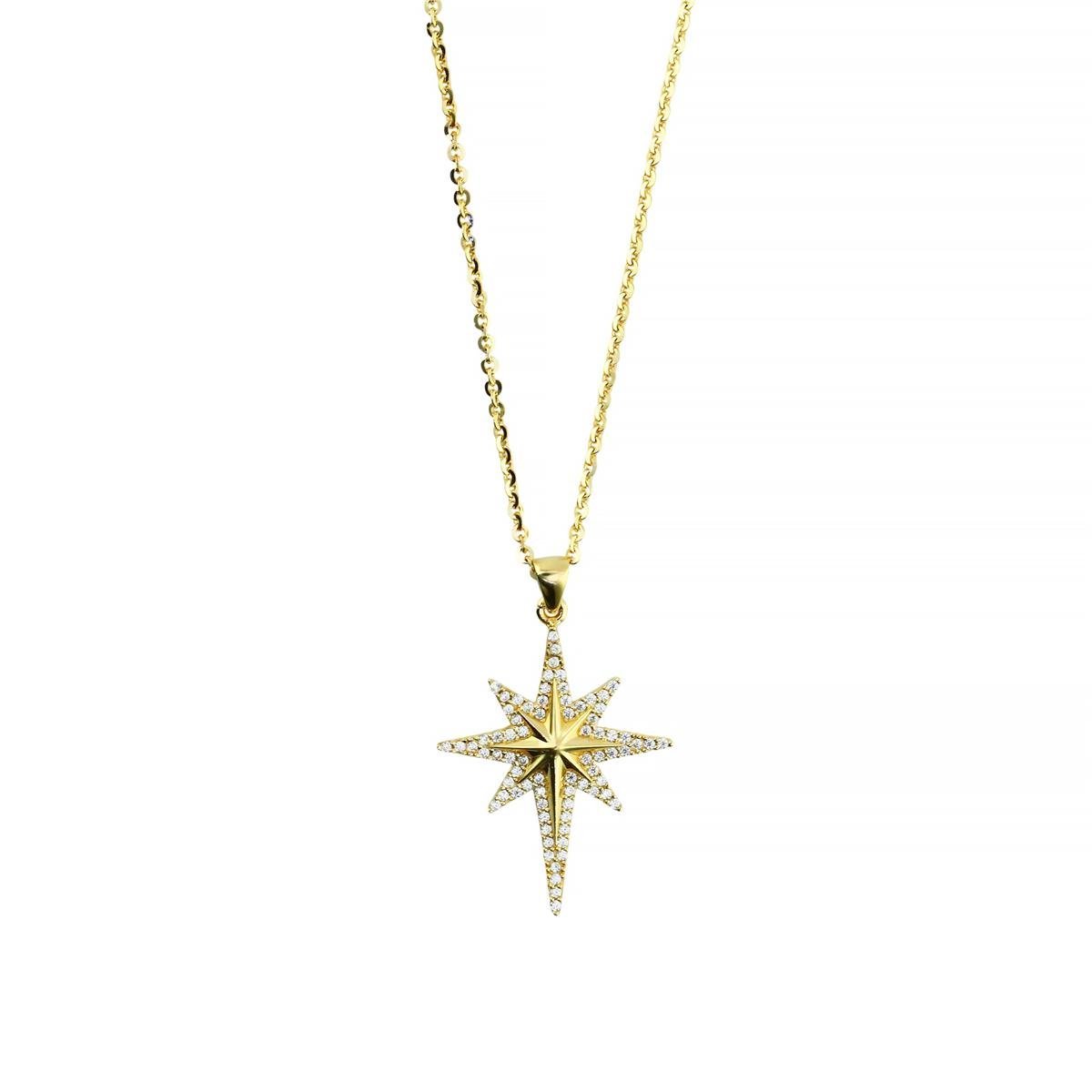 14 Ayar Altın Yıldızlı Kolye  -  0202925