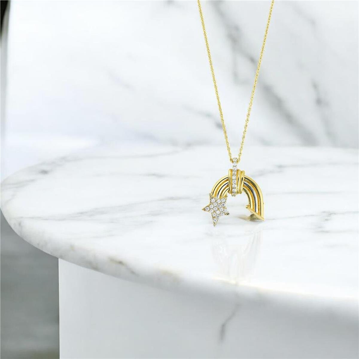 14 Ayar Altın Yıldızlı Kolye  -  0204210