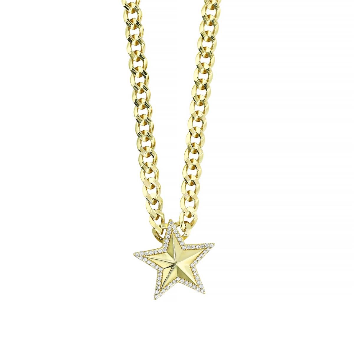 14 Ayar Altın Yıldızlı Kolye  -  0205230