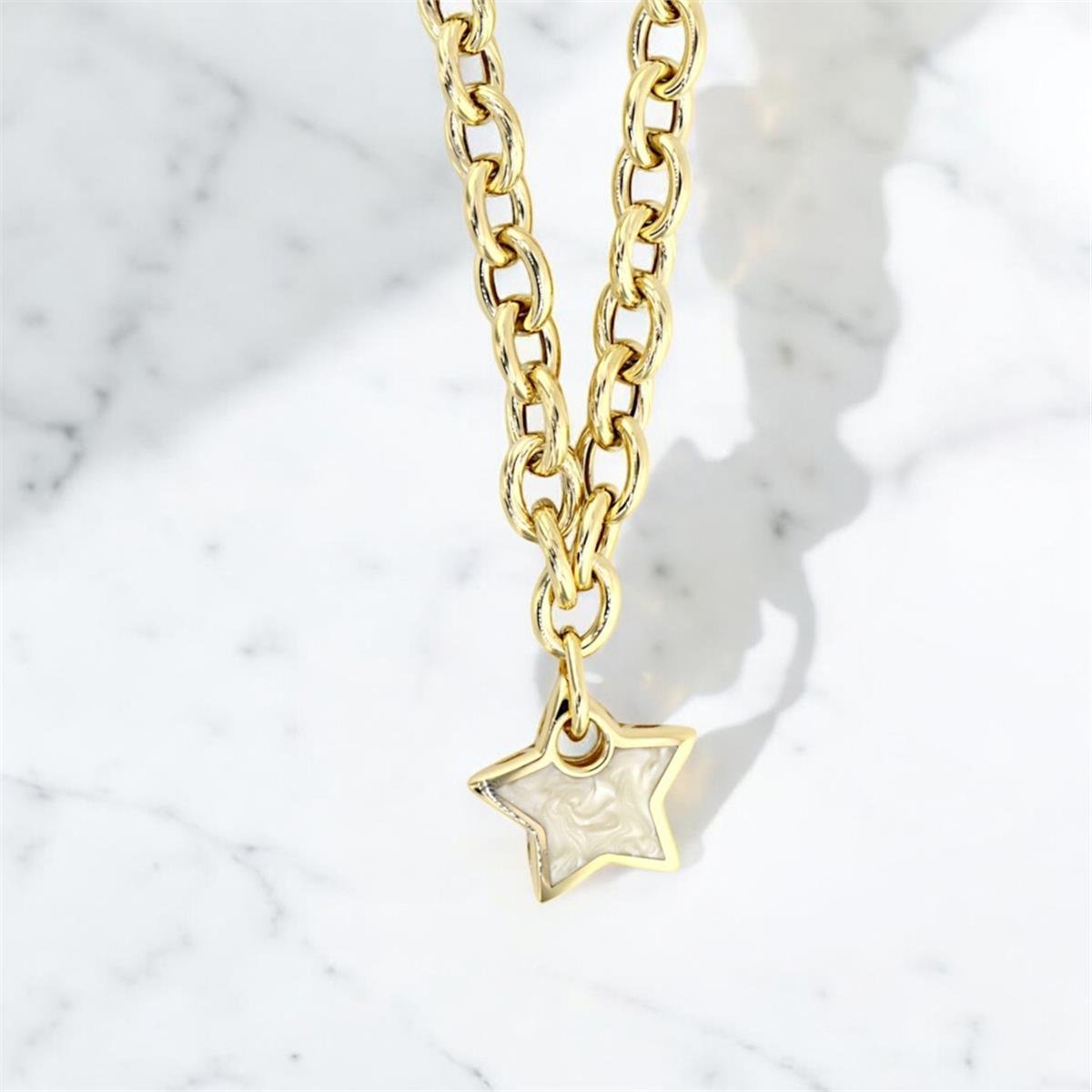 14 Ayar Altın Yıldızlı Kolye  -  F003671