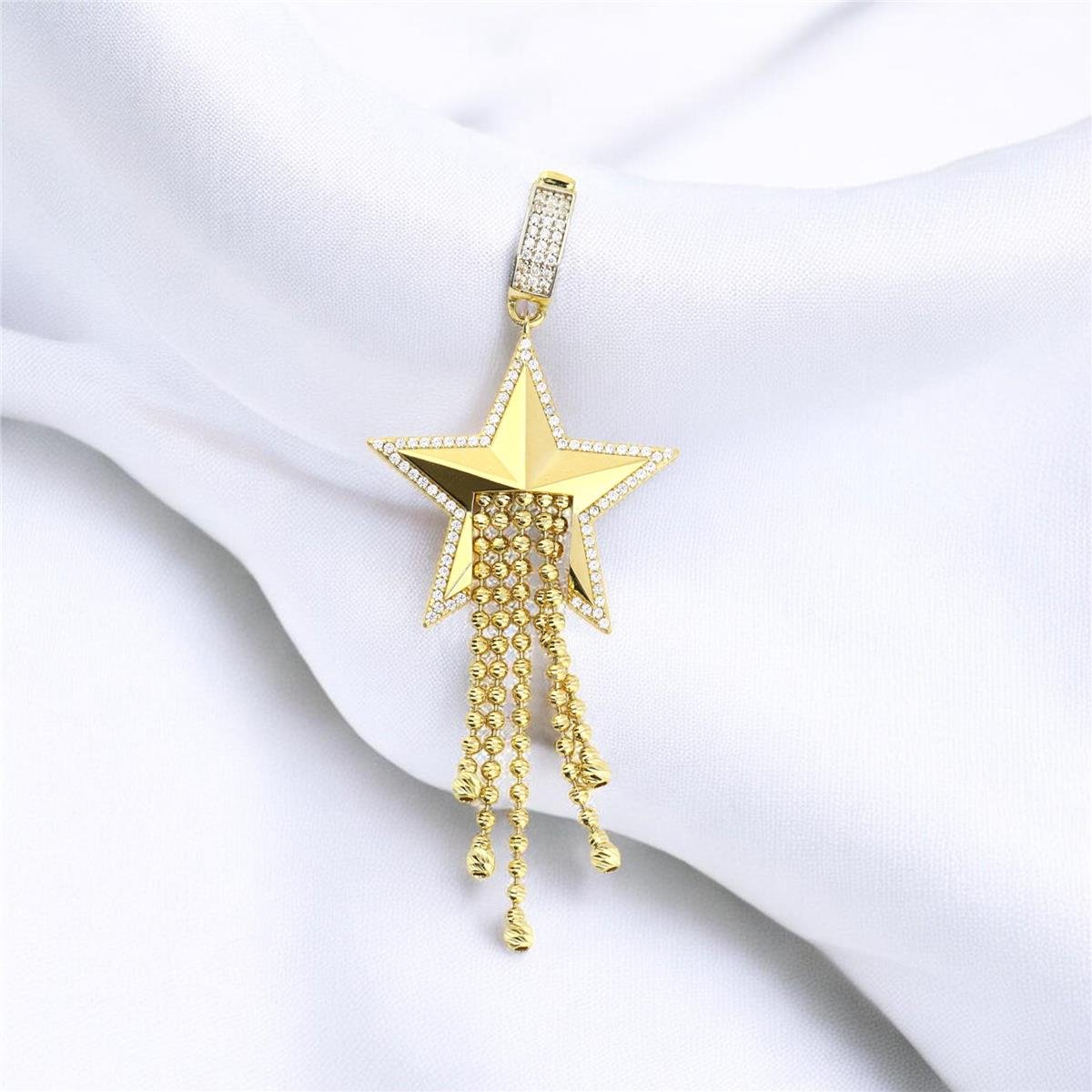 14 Ayar Altın Yıldızlı Kolye Ucu  -  0184658