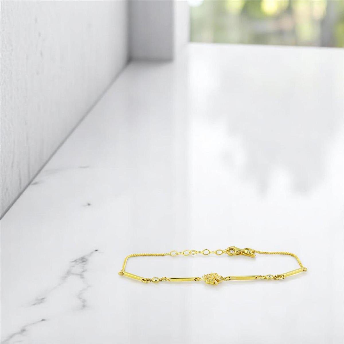 14 Ayar Altın Yonca Bileklik  -  0194264