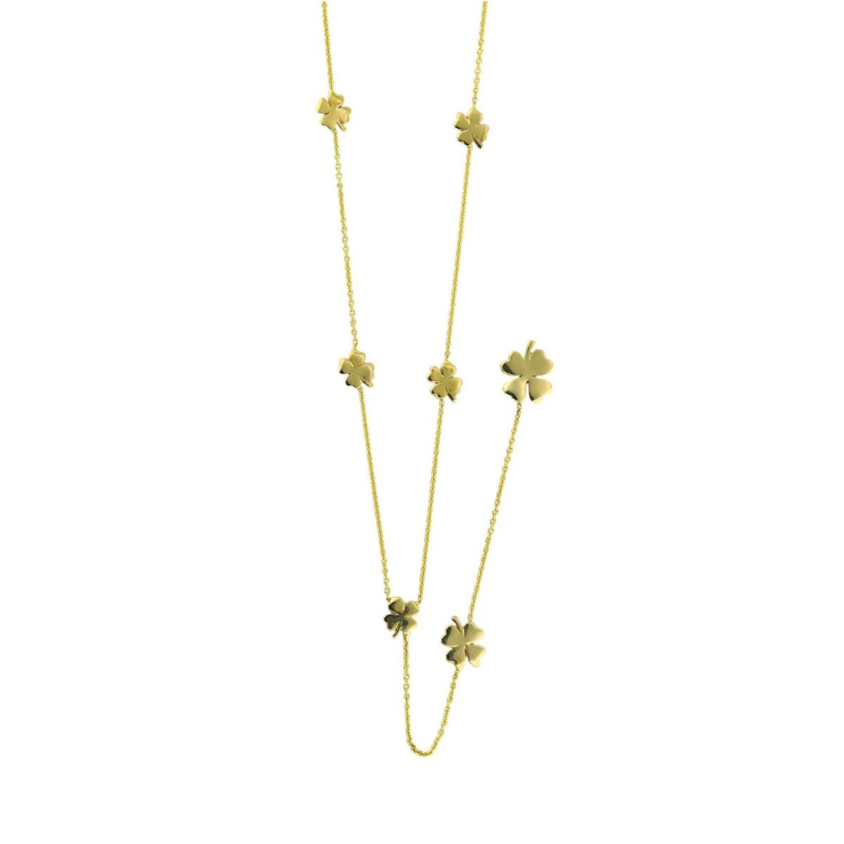 14 Ayar Altın Yonca Kolye  -  0194385