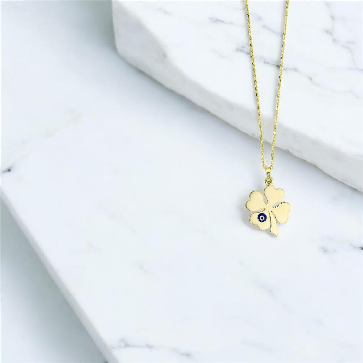 14 Ayar Altın Yonca Kolye  -  0205135