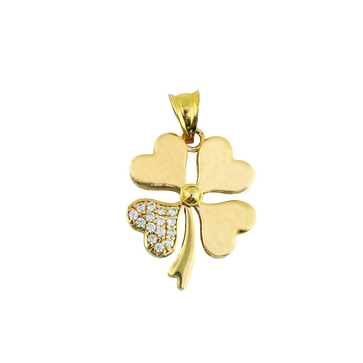 14 Ayar Altın Yonca Kolye Ucu  -  0204398