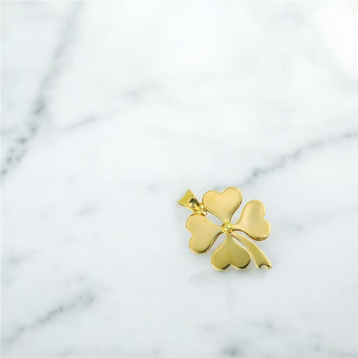 14 Ayar Altın Yonca Kolye Ucu  -  0204403