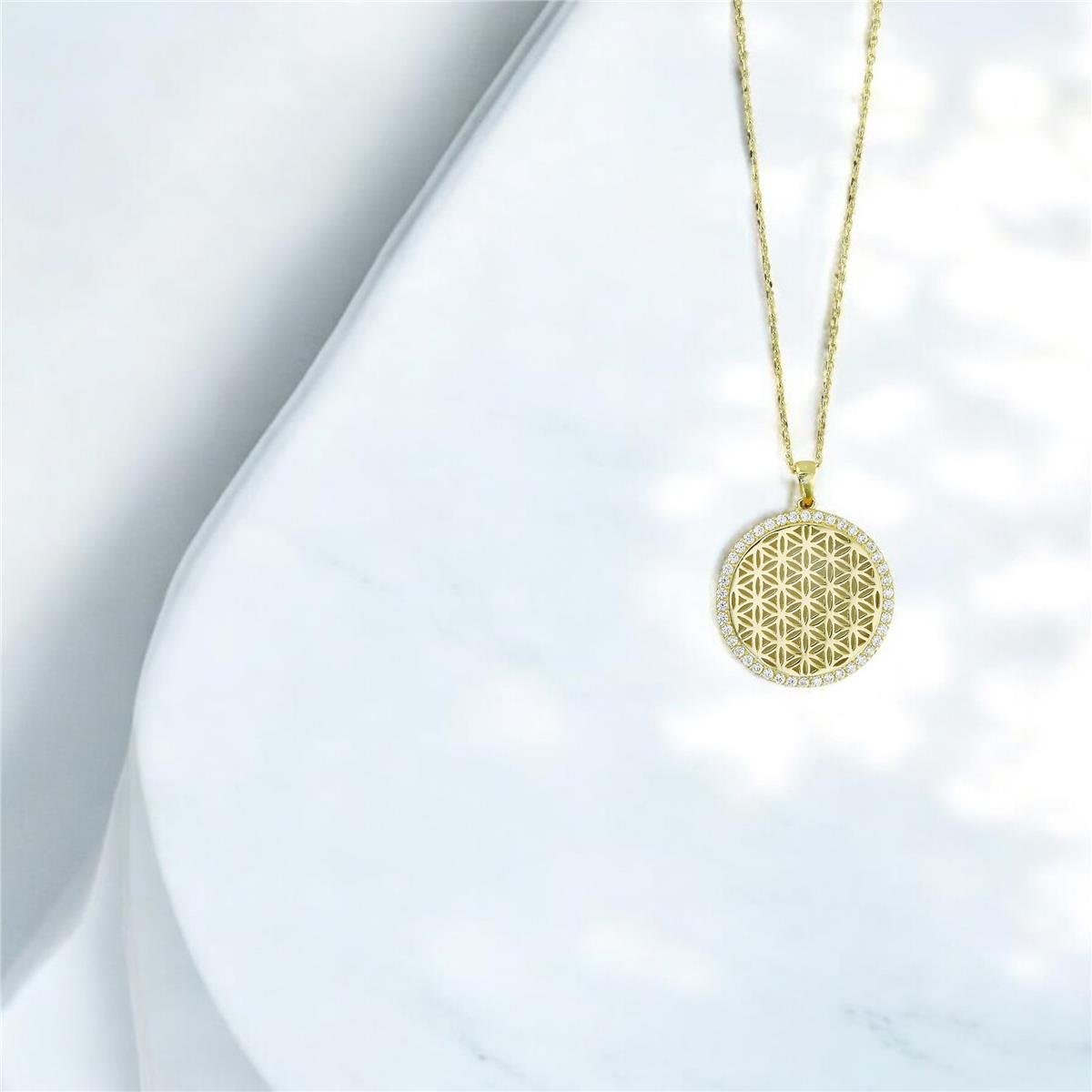 14 Ayar Altın YSM CICEGI Kolye  -  0201242