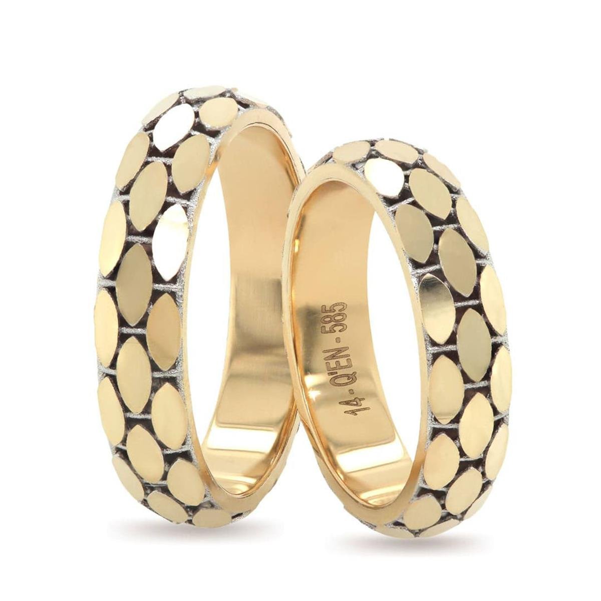 14 Ayar Elişi Erkek Alyans - DKM0346