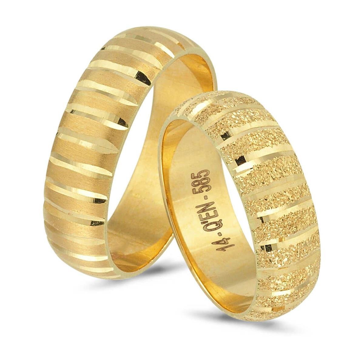 14 Ayar Makine Erkek Alyans - IBK0062