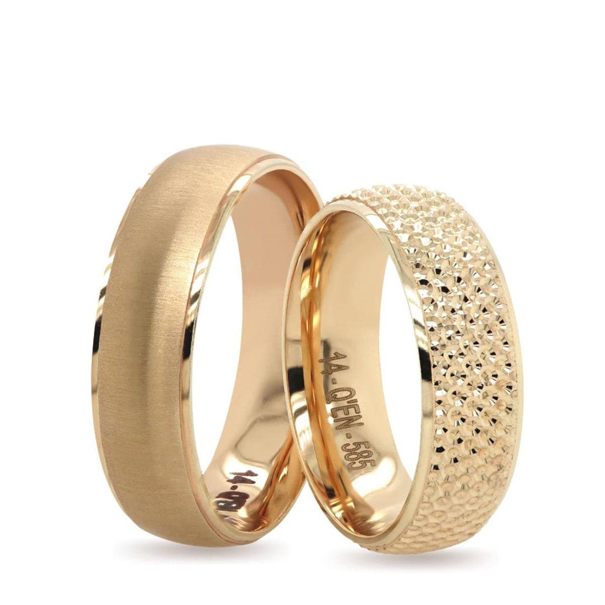 14 Ayar Makine Erkek Alyans - IBK0277