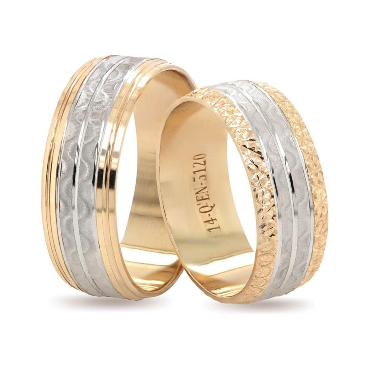 14 Ayar Makine Erkek Alyans - IBK0366