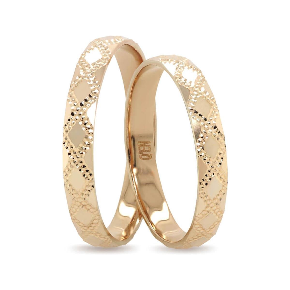 14 Ayar Makine Erkek Alyans - IBK0406