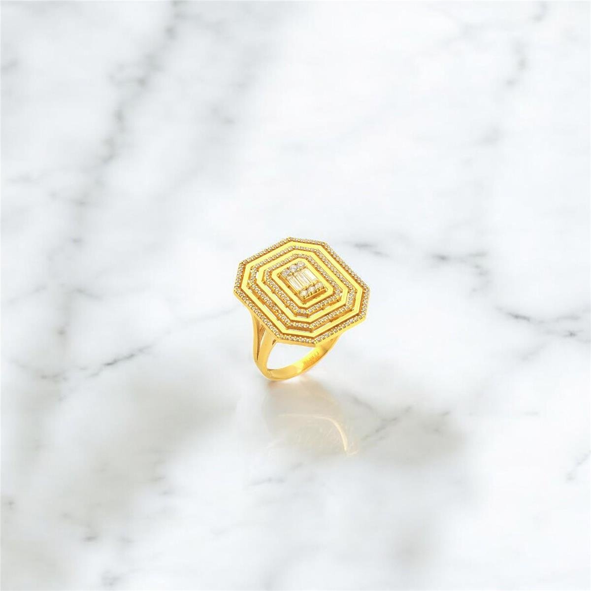 22 Ayar Altın Baget Yüzük  -  0180547