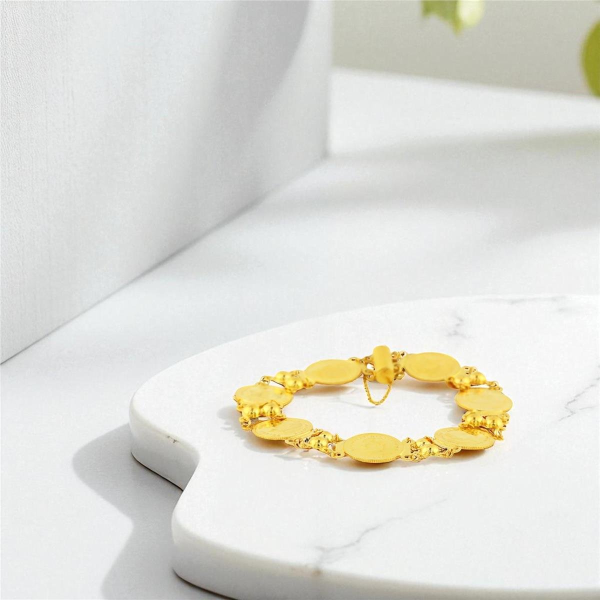 22 Ayar Altın Çeyrekli Bileklik  -  0198710