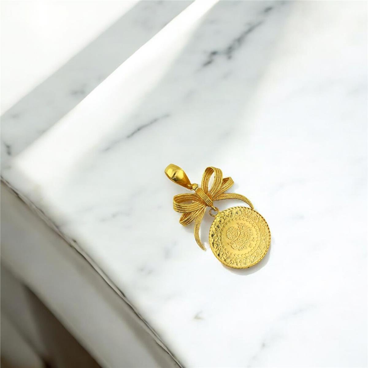 22 Ayar Altın Çeyrekli Kolye Ucu  -  F005372