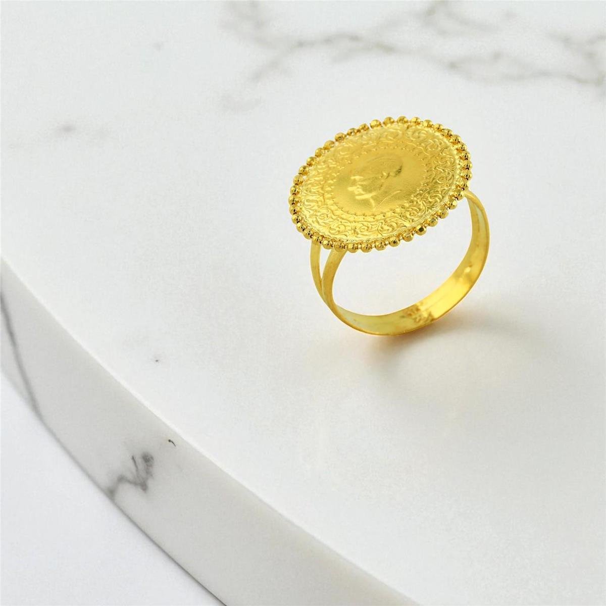 22 Ayar Altın Çeyrekli Yüzük  -  0199570