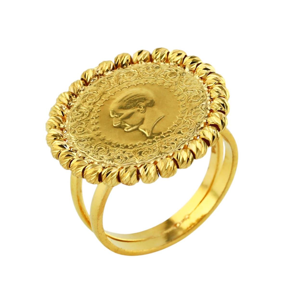 22 Ayar Altın Çeyrekli Yüzük  -  0199574