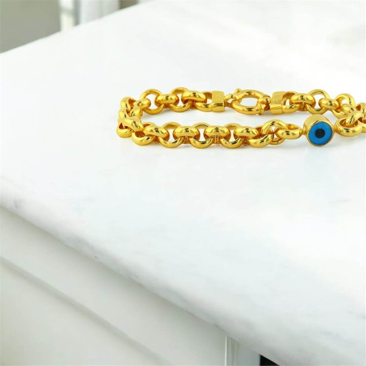 22 Ayar Altın Nazar Boncuklu Bileklik  -  0202804