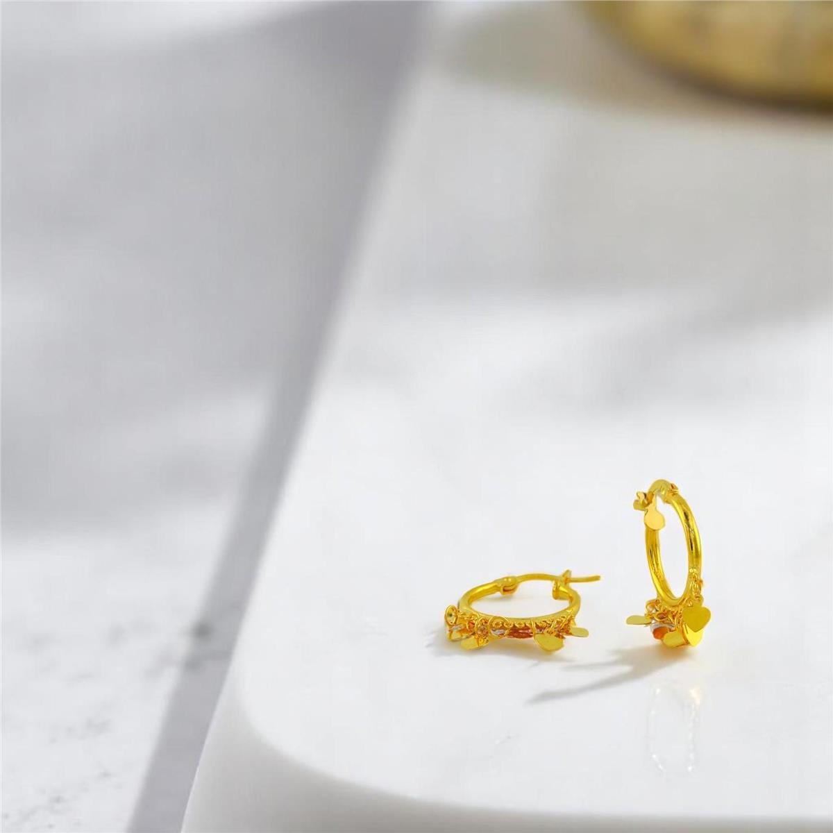 22 Ayar Altın Sallantı Küpe  -  0194550